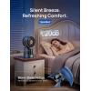 imageDREO TurboCool Misting Fan 516 15030 Omnidirectional Oscillating Cooling Fans that Blow Cold Air 26 fts Wind Ultrafine Mist 20dB 13L Tank 6 Speeds 2 Modes Remote Control Indoor GreyGrey