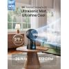 imageDREO TurboCool Misting Fan 516 15030 Omnidirectional Oscillating Cooling Fans that Blow Cold Air 26 fts Wind Ultrafine Mist 20dB 13L Tank 6 Speeds 2 Modes Remote Control Indoor GreyBlack