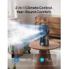 imageDREO TurboCool Misting Fan 516 15030 Omnidirectional Oscillating Cooling Fans that Blow Cold Air 26 fts Wind Ultrafine Mist 20dB 13L Tank 6 Speeds 2 Modes Remote Control Indoor GreyGrey