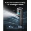 imageDREO TurboCool Outdoor Misting Fan 711AS 33 fts High Velocity 12 Speeds 4 Modes Smart Standing Floor Fan 150 Customizable Oscillating 20 dB Quiet DC Motor for Bedroom Weather ResistantCharcoal