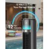 imageDREO TurboCool Outdoor Misting Fan 711AS 33 fts High Velocity 12 Speeds 4 Modes Smart Standing Floor Fan 150 Customizable Oscillating 20 dB Quiet DC Motor for Bedroom Weather ResistantCharcoal