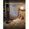 imageDREO TurboCool Outdoor Misting Fan 711AS 33 fts High Velocity 12 Speeds 4 Modes Smart Standing Floor Fan 150 Customizable Oscillating 20 dB Quiet DC Motor for Bedroom Weather ResistantGrey