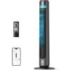 imageDREO TurboCool Outdoor Misting Fan 711AS 33 fts High Velocity 12 Speeds 4 Modes Smart Standing Floor Fan 150 Customizable Oscillating 20 dB Quiet DC Motor for Bedroom Weather ResistantGrey