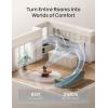 imageDREO Smart Fan for Bedroom Powerful 85 ft Airflow 12 Inches Desk Fans in 20dB Quiet 9090 oscillating fans AppVoice Control 9 Speeds amp 812H Timer for Home Office DormGrey