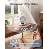 imageDREO Smart Fan for Bedroom Powerful 85 ft Airflow 12 Inches Desk Fans in 20dB Quiet 9090 oscillating fans AppVoice Control 9 Speeds amp 812H Timer for Home Office DormWhite