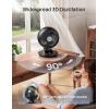 imageDREO Smart Fan for Bedroom Powerful 85 ft Airflow 12 Inches Desk Fans in 20dB Quiet 9090 oscillating fans AppVoice Control 9 Speeds amp 812H Timer for Home Office DormBlack