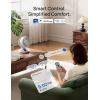 imageDREO Smart Fan for Bedroom Powerful 85 ft Airflow 12 Inches Desk Fans in 20dB Quiet 9090 oscillating fans AppVoice Control 9 Speeds amp 812H Timer for Home Office DormWhite