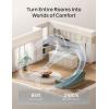 imageDREO Smart Fan for Bedroom Powerful 85 ft Airflow 12 Inches Desk Fans in 20dB Quiet 9090 oscillating fans AppVoice Control 9 Speeds amp 812H Timer for Home Office DormWhite