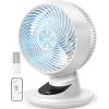 imageDREO Smart Fan for Bedroom Powerful 85 ft Airflow 12 Inches Desk Fans in 20dB Quiet 9090 oscillating fans AppVoice Control 9 Speeds amp 812H Timer for Home Office DormWhite