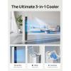 imageDREO Evaporative Air Swamp Cooler 43 Cooling Fans that Blow Cold Air 2026 Upgraded 80 Oscillating Floor Fan for Bedroom Easy Cleaning APP Control Ice Packs 4 Speeds amp 4 Modes 12H Timer WhiteWhite