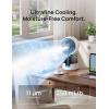 imageDREO TurboCool Misting Fan 516 15030 Omnidirectional Oscillating Desk Cooling Fan 5 Drop Evaporative air cooler 26 fts Wind Ultrafine Mist 20dB 6 Speeds 2 Modes Remote Control WhiteWhite