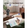 imageDREO TurboCool Misting Fan 516 15030 Omnidirectional Oscillating Desk Cooling Fan 5 Drop Evaporative air cooler 26 fts Wind Ultrafine Mist 20dB 6 Speeds 2 Modes Remote Control WhiteGrey
