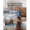 imageDREO TurboCool Misting Fan 516 15030 Omnidirectional Oscillating Desk Cooling Fan 5 Drop Evaporative air cooler 26 fts Wind Ultrafine Mist 20dB 6 Speeds 2 Modes Remote Control WhiteGrey