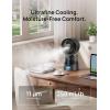 imageDREO TurboCool Misting Fan 516 15030 Omnidirectional Oscillating Desk Cooling Fan 5 Drop Evaporative air cooler 26 fts Wind Ultrafine Mist 20dB 6 Speeds 2 Modes Remote Control WhiteGrey