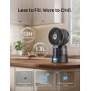 imageDREO TurboCool Misting Fan 516 15030 Omnidirectional Oscillating Desk Cooling Fan 5 Drop Evaporative air cooler 26 fts Wind Ultrafine Mist 20dB 6 Speeds 2 Modes Remote Control WhiteGrey