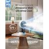 imageDREO TurboCool Misting Fan 516 15030 Omnidirectional Oscillating Desk Cooling Fan 5 Drop Evaporative air cooler 26 fts Wind Ultrafine Mist 20dB 6 Speeds 2 Modes Remote Control WhiteWhite
