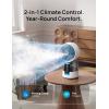 imageDREO TurboCool Misting Fan 516 15030 Omnidirectional Oscillating Desk Cooling Fan 5 Drop Evaporative air cooler 26 fts Wind Ultrafine Mist 20dB 6 Speeds 2 Modes Remote Control WhiteWhite