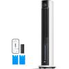 imageDREO Evaporative Air Swamp Cooler 43 Cooling Fans that Blow Cold Air 2026 Upgraded 80 Oscillating Floor Fan for Bedroom Easy Cleaning APP Control Ice Packs 4 Speeds amp 4 Modes 12H Timer WhiteWhite