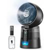 imageDREO TurboCool Misting Fan 516 15030 Omnidirectional Oscillating Desk Cooling Fan 5 Drop Evaporative air cooler 26 fts Wind Ultrafine Mist 20dB 6 Speeds 2 Modes Remote Control WhiteGrey