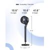 imageDREO Fan for Bedroom 120100 OmniDirectional Oscillating Fan 96ft Air Reach DC Motor 20 dB Quiet Standing Pedestal Fans 9 Speeds 3 Modes Remote 3742 Adjustable Height 8H Timer