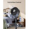 imageDREO Fan for Bedroom 120100 OmniDirectional Oscillating Fan 96ft Air Reach DC Motor 20 dB Quiet Standing Pedestal Fans 9 Speeds 3 Modes Remote 3742 Adjustable Height 8H Timer