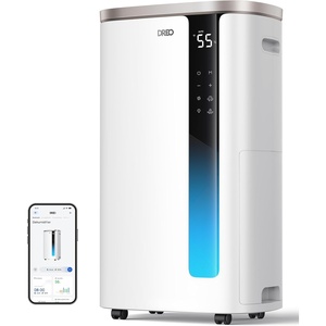 image:imageDREO 73 Pint Smart Dehumidifier for Basement Home amp Large Room up to 2000 Sq Ft Energy Star 60 Dehumidifier with Drain Hose Quiet 42dB Auto Humidity Control 3 Fan Speeds Timer Continuous DrainGold