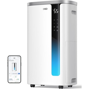 image:imageDREO 95 Pint Smart Dehumidifier for Basement Home amp Large Room up to 3000 Sq Ft Energy Star 60 Dehumidifier with Drain Hose Quiet 42dB Auto Humidity Control 3 Fan Speeds Timer Continuous Drain