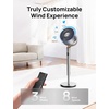 image:imageDREO Fan for Bedroom 120120Omnidirectional Oscillating Fan 90ft DC Motor 20 dB Quiet Standing Pedestal Fans 8 Speeds 3 Modes Circulator with Remote 3540 Adjustable Height 8H TimerBright silver