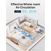 image:imageDREO Fan for Bedroom 120120Omnidirectional Oscillating Fan 90ft DC Motor 20 dB Quiet Standing Pedestal Fans 8 Speeds 3 Modes Circulator with Remote 3540 Adjustable Height 8H TimerSilver
