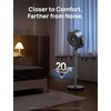 image:imageDREO Fan for Bedroom 120120Omnidirectional Oscillating Fan 90ft DC Motor 20 dB Quiet Standing Pedestal Fans 8 Speeds 3 Modes Circulator with Remote 3540 Adjustable Height 8H TimerSilver
