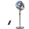 image:imageDREO Fan for Bedroom 120120Omnidirectional Oscillating Fan 90ft DC Motor 20 dB Quiet Standing Pedestal Fans 8 Speeds 3 Modes Circulator with Remote 3540 Adjustable Height 8H TimerLight silver