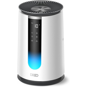 image:imageDREO Air Purifier for Home Bedroom Up to 856ft 3in1 TurboPure HEPA Filters 18 dB LED AQI Display PM25 Sensor 4 Modes 4 Speeds AHAM VERIFIDE Aroma Pad Timer Air Purifier 338DRHAP008