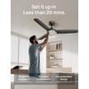 image:imageDREO 42 Ceiling Fans with Lights Low Profile Ceiling Fan with Light and Remote Control Indoor Bedroom Living Room 22dB Quiet DC Motor QuickInstall 6 Speeds Reversible Dimmable 5CCT BlackBlack