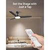 image:imageDREO 42 Ceiling Fans with Lights Low Profile Ceiling Fan with Light and Remote Control Indoor Bedroom Living Room 22dB Quiet DC Motor QuickInstall 6 Speeds Reversible Dimmable 5CCT BlackBlack