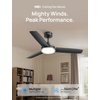 image:imageDREO 42 Ceiling Fans with Lights Low Profile Ceiling Fan with Light and Remote Control Indoor Bedroom Living Room 22dB Quiet DC Motor QuickInstall 6 Speeds Reversible Dimmable 5CCT BlackBlack