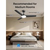 image:imageDREO 42 Ceiling Fans with Lights Low Profile Ceiling Fan with Light and Remote Control Indoor Bedroom Living Room 22dB Quiet DC Motor QuickInstall 6 Speeds Reversible Dimmable 5CCT BlackBlack