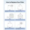 image:imageDREO Genuine HEPA Replacement Filter for Air Purifier 338338S DRHAP008008S 3in1 HEPA amp Activated Carbon Filter for PM25 Smoke Odor Dust amp Pollen Black 1 PackReplacement Filter Only