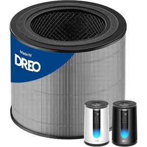 image:imageDREO Genuine HEPA Replacement Filter for Air Purifier 338338S DRHAP008008S 3in1 HEPA amp Activated Carbon Filter for PM25 Smoke Odor Dust amp Pollen Black 1 PackReplacement Filter Only