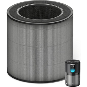 image:imageDREO Genuine HEPA Replacement Filter for Air Purifier 539539S DRHAP009DRHAP009S Black 3in1 HEPA amp Activated Carbon Filter for PM25 Smoke Odor Dust amp Pollen1 PackReplacement Filter Only