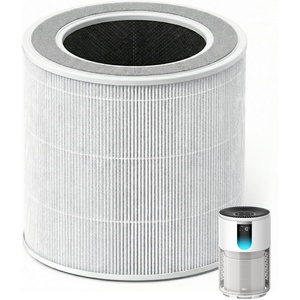 image:imageDREO Genuine HEPA Replacement Filter for Air Purifier 539539S DRHAP009DRHAP009S White 3in1 HEPA amp Activated Carbon Filter for PM25 Smoke Odor Dust amp Pollen1 PackReplacement Filter Only