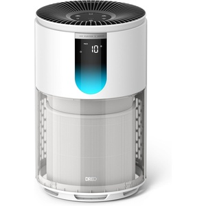 image:imageDREO Air Purifier for Home Up to 1176 ft HEPA Air Cleaner for Large Rooms amp Bedrooms Pets Smoke Dust Pollen amp Odors PM25 Monitor Auto Turbo amp Quiet Sleep Mode 4 Speeds DRHAP009Dreo 539Classic WhiteDRHAP009