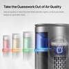 image:imageDREO Smart Air Purifier 530S With RGBIC LightHome HEPA Air Cleaner with WiFiVoiceAlexaSmokeDustPollenOdorPM25 Quality Monitor4 Fan Speeds amp AutoTurbo18dB Quiet Sleep ModesDRHAP010S